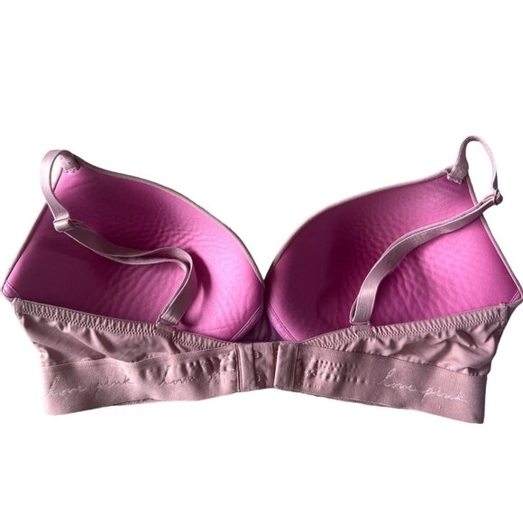 Victorias Secret Pink Wireless Push-Up Bra 38D Comfort Wear Everywear - Picture 2 of 8